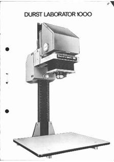 Durst Laborator L 1000 manual. Camera Instructions.